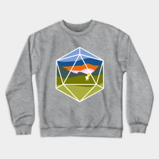 Look to the East D20 Minimalist Dice Design Crewneck Sweatshirt